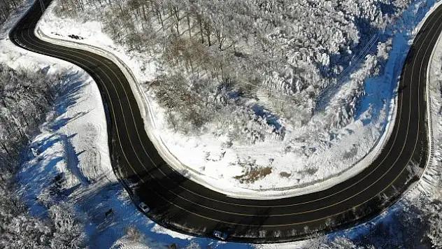 Karın ve doğanın uyumu gözler önünde