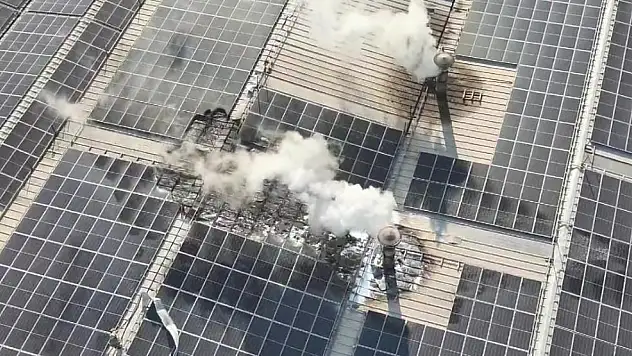 Tekstil fabrikasında yangın