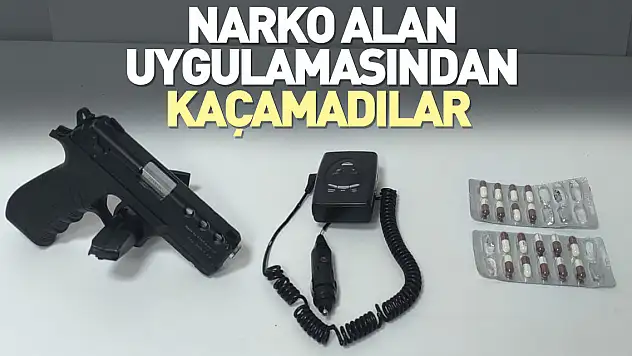 Narko alan uygulamasından kaçamadılar