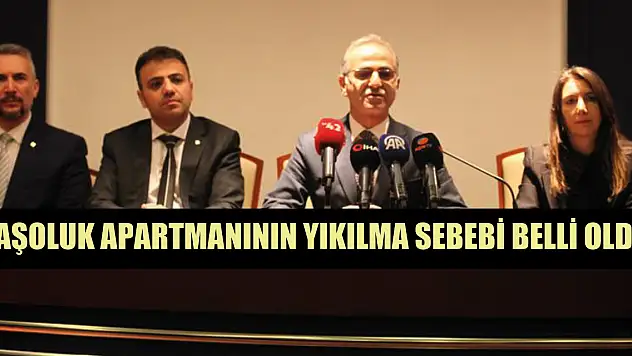 Taşoluk apartmanının yıkılma sebebi belli oldu