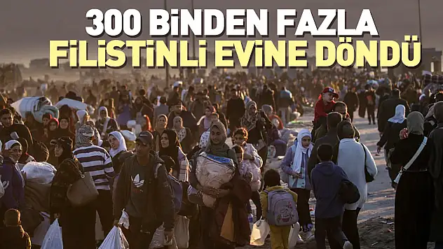 300 binden fazla Filistinli evine döndü