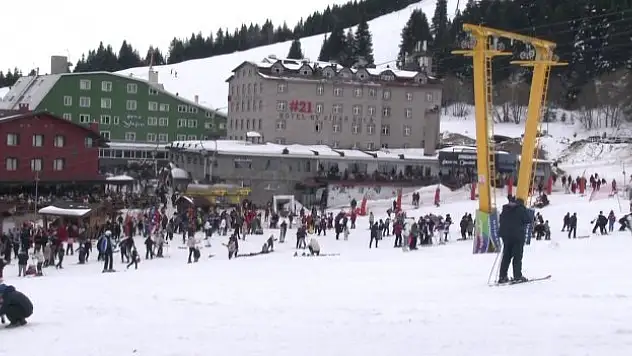 Uludağ'da yoğunluk yaşandı