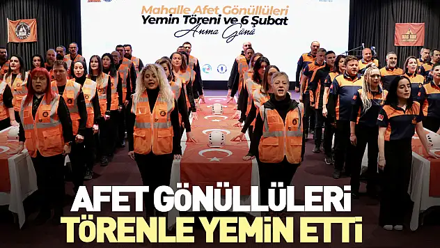 Afet gönüllüleri törenle yemin etti