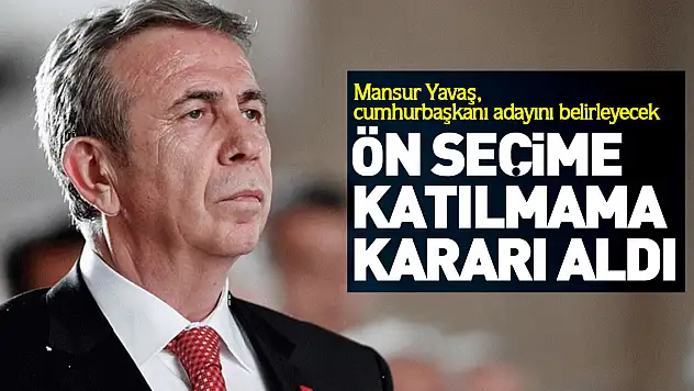 Ön seçime katılmama kararı aldı