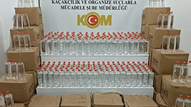 Ev eşyalarının içinde 1ton alkol