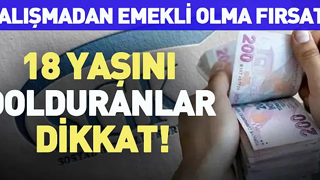 Çalışmadan emeklilik geliyor! Şartlar belli oldu