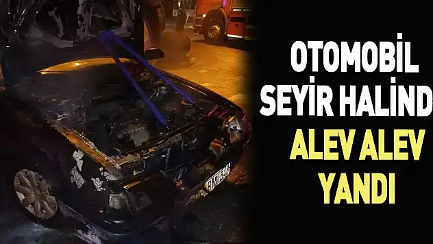 HAREKET HALİNDEKİ ARAÇ YANDI