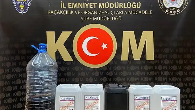 Gümüşhane'de sahte içki operasyonunda 1 kişi yakalandı