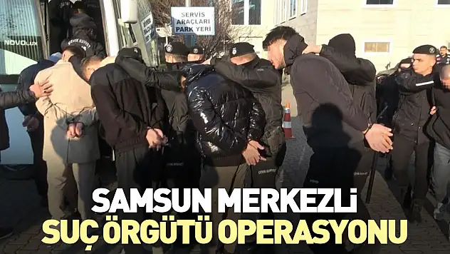 Samsun merkezli suç örgütü operasyonu