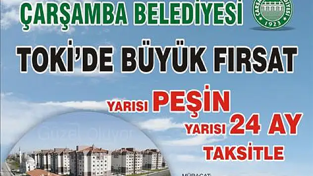 Belediye TOKİ' de ki 25 konutu satışa çıkarttı