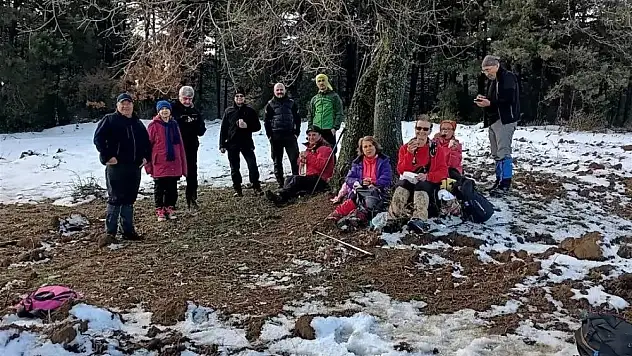 Soğuk hava bile doğa severlere engel olamadı