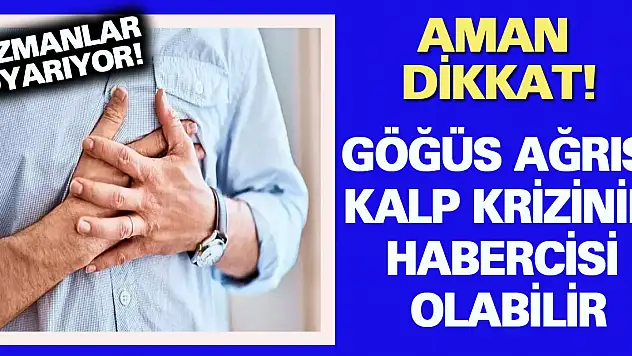 Göğüs ağrısı kalp krizinin habercisi olabilir'