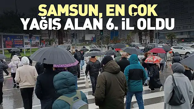 Samsun'da 37,3 kilo yağış düştü