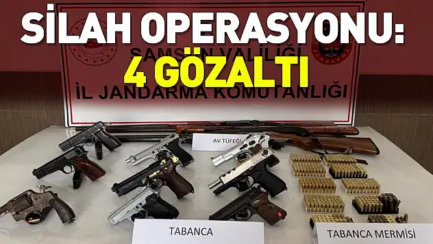 Jandarmadan silah operasyonu: 4 gözaltı