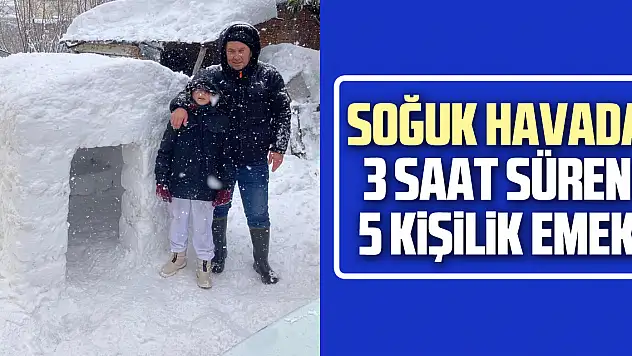 SOĞUK HAVADA, 3 SAAT SÜREN 5 KİŞİLİK EMEK