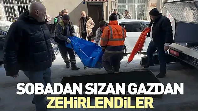 Sobadan sızan gazdan zehirlendiler