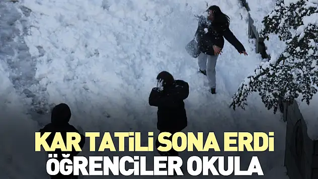Kar tatili sona erdi, öğrenciler okula