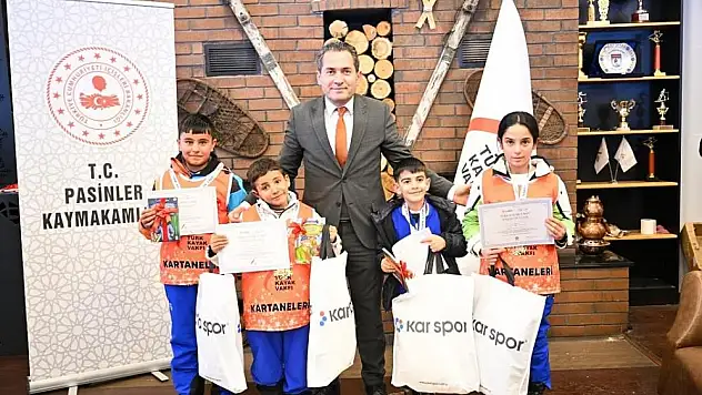 100 çocuk ilk kez kayakla tanıştı