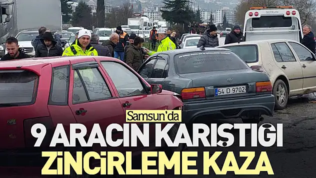 9 aracın karıştığı zincirleme kaza