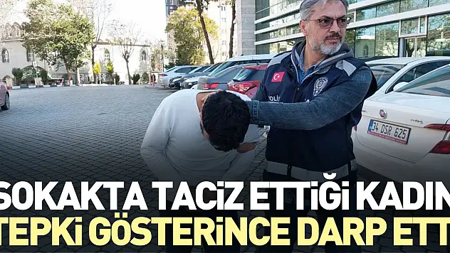 Sokakta taciz ettiği kadın tepki gösterince darp etti