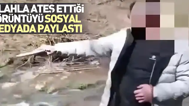 Silahla ateş ettiği görüntüyü sosyal medyada paylaştı