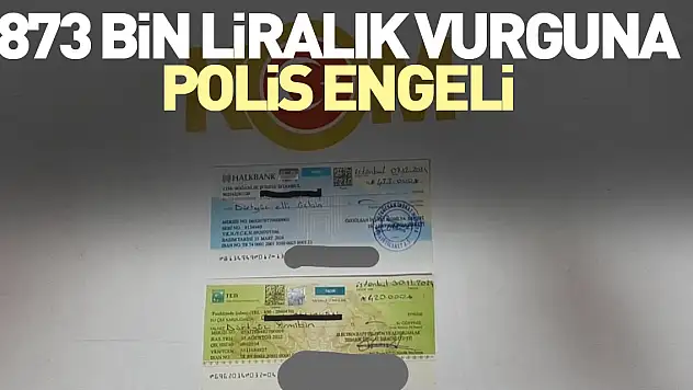 873 bin liralık vurguna polis engeli