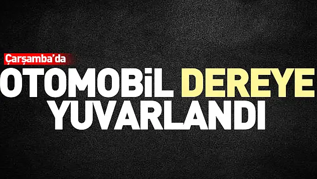 Otomobil dereye yuvarlandı