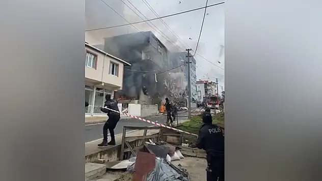 Doğal gaz patlamasının ilk anları görüntülendi