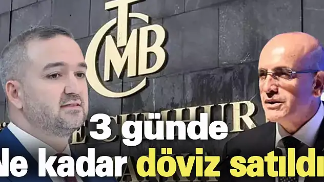 Merkez Bankası 3 günde ne kadar döviz sattı?