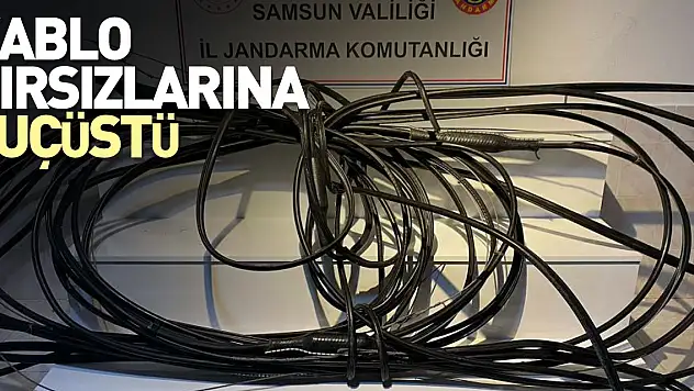 Kablo hırsızlarına suçüstü