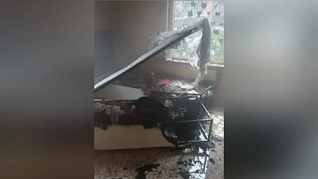 Ev yangını korkuttu