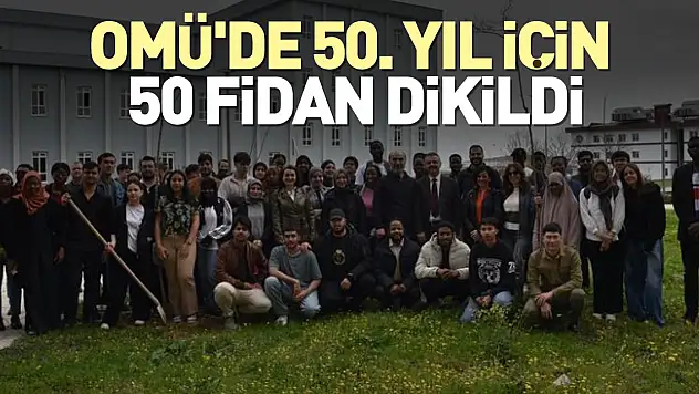 50. yıl için 50 fidan dikildi