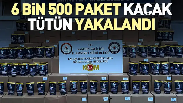 6 bin 500 paket kaçak tütün yakalandı