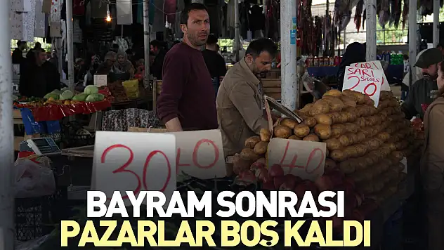 Bayram sonrası pazarlar boş kaldı