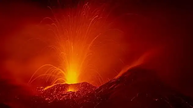 Volkanik hareketlilik akşam saatlerine kadar sürdü