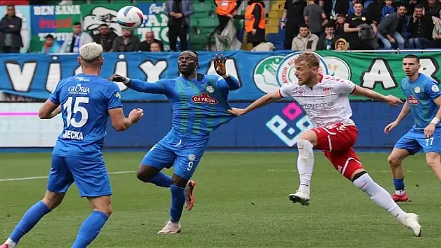 Çaykur Rizespor ile Net Global Sivasspor 1-1 berabere kaldı