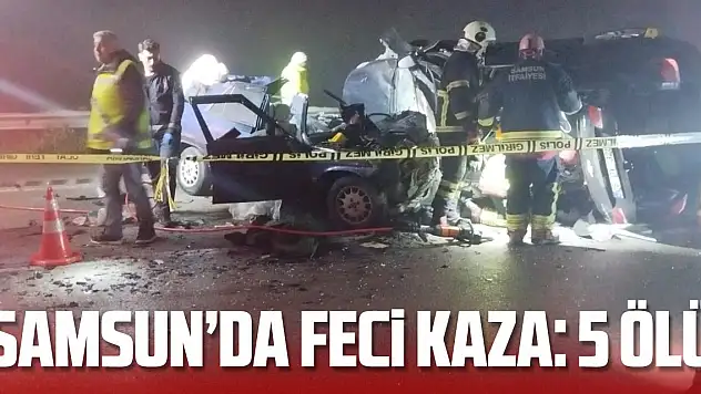 Samsun'da feci kaza: 5 ölü