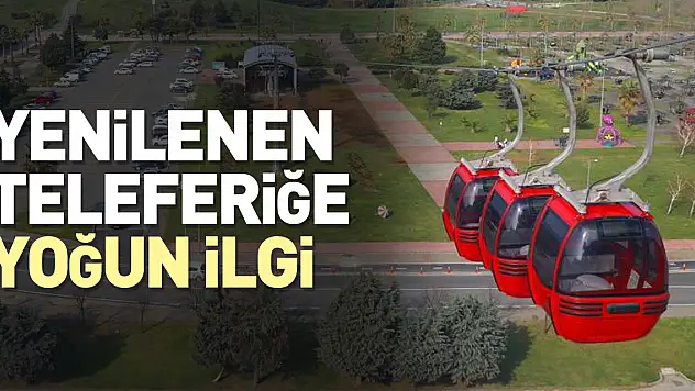 Yenilenen teleferiğe yoğun ilgi