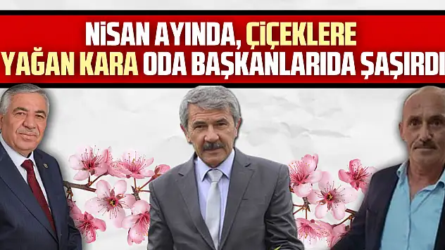 NİSAN AYINDA, ÇİÇEKLERE YAĞAN KARA ODA BAŞKANLARIDA ŞAŞIRDI
