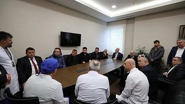 Işıkhan'dan maden kazasında yaralanan işçilere ziyaret