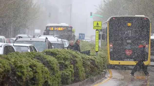 Çorum'da kar yağış