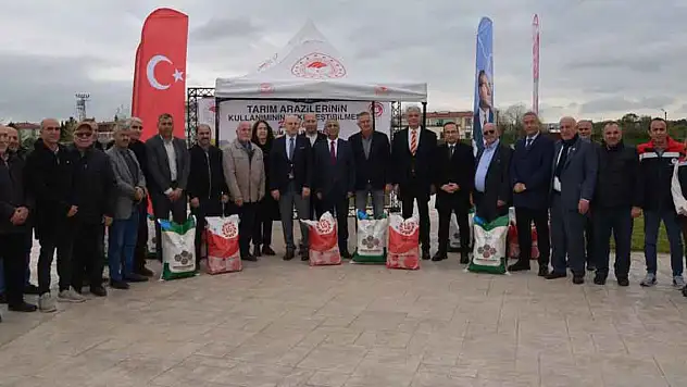 Üreticilere ayçiçeği tohumu dağıtıldı