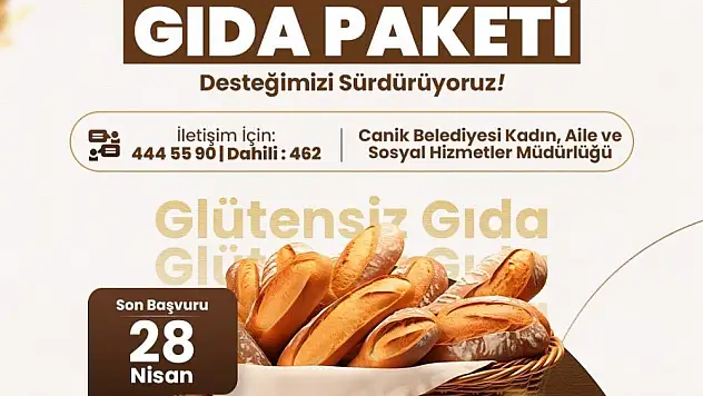 Canik'ten glütensiz gıda paketi desteği