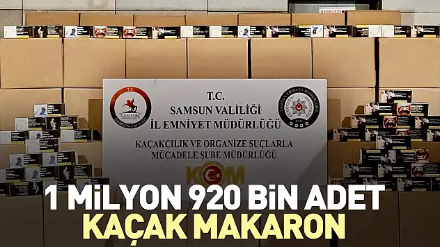 1 milyon 920 bin adet kaçak makaron