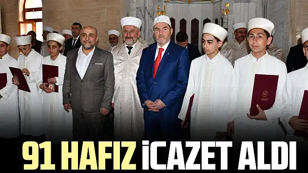 91 hafız icazet aldı