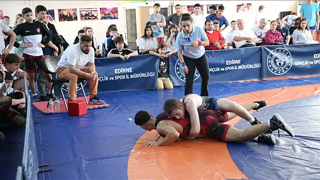 Türk ve ABD'li güreşçiler dostluk turnuvasında karşılaştı