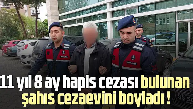 11 yıl 8 ay hapis cezası bulunan şahıs cezaevini boyladı !