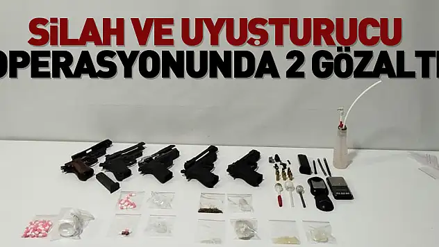 Silah ve uyuşturucu operasyonunda 2 gözaltı