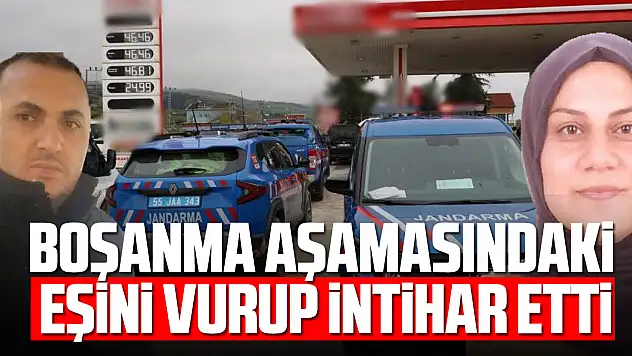 Boşanma aşamasındaki eşini vurup intihar etti