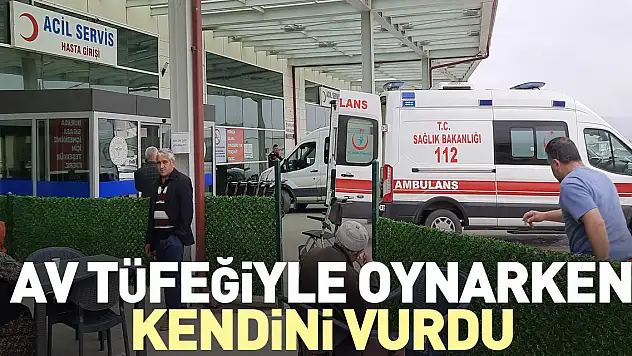 Av tüfeğiyle oynarken kendini vurdu
